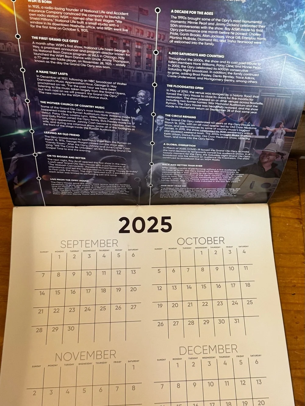 Grand Ole Opry 100th Anniversary 2026 Calendar -  12x12 (Dolly Parton, Lainey…)